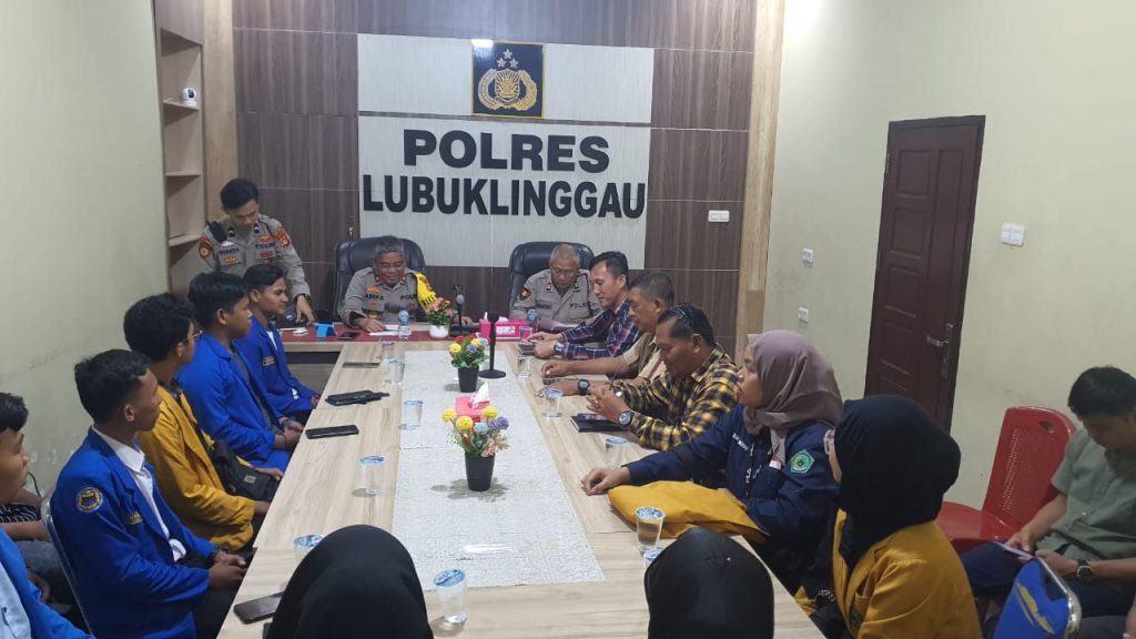 Polres Lubuk Linggau Terima Audiensi Pengurus PMII Kota Lubuk Linggau Terkait Kasus Meninggalnya Kader PMII Cabang Lubuk Linggau