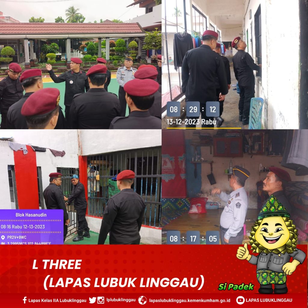 Kalapas Lubuk Linggau Pimpin Pelaksanaan Deteksi Dini Ke Kamar Hunian Warga Binaan