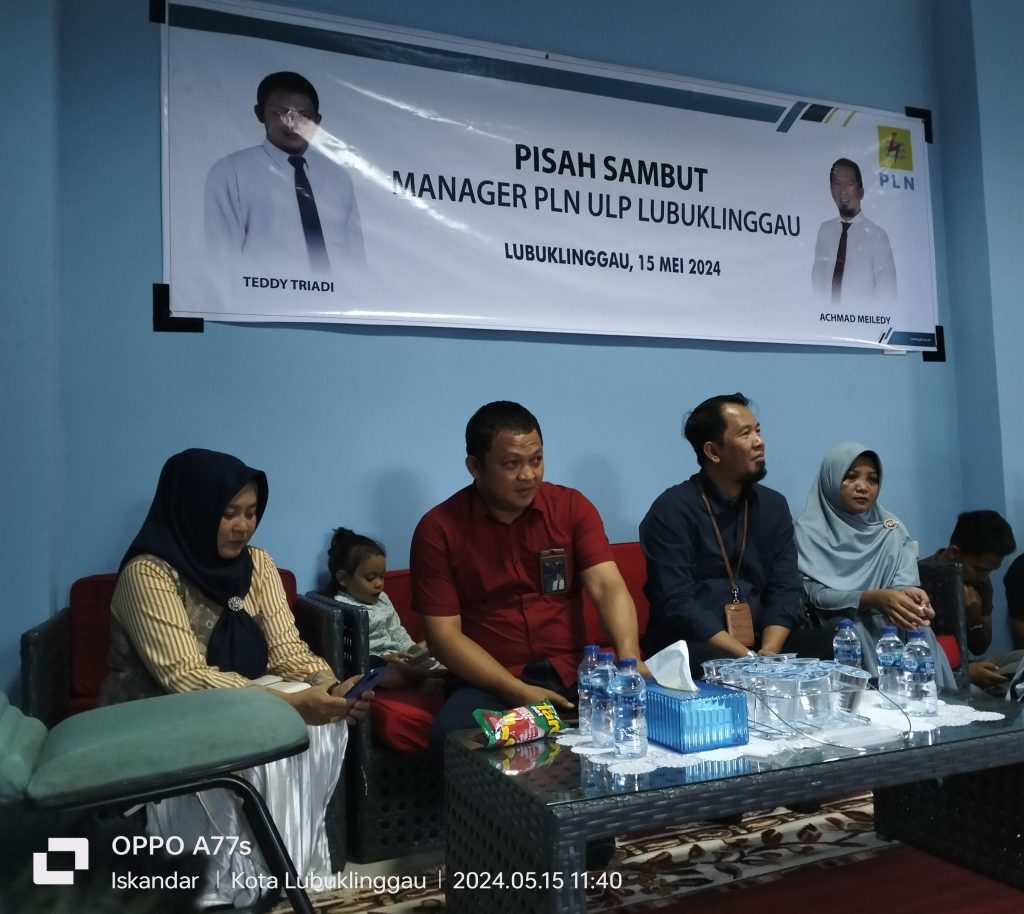 Pisah Sambut Manager PLN ULP Lubuk Linggau Teddy Triadi, Semua Rekan Kerja Terharu Mendengar Kata Sambutannya