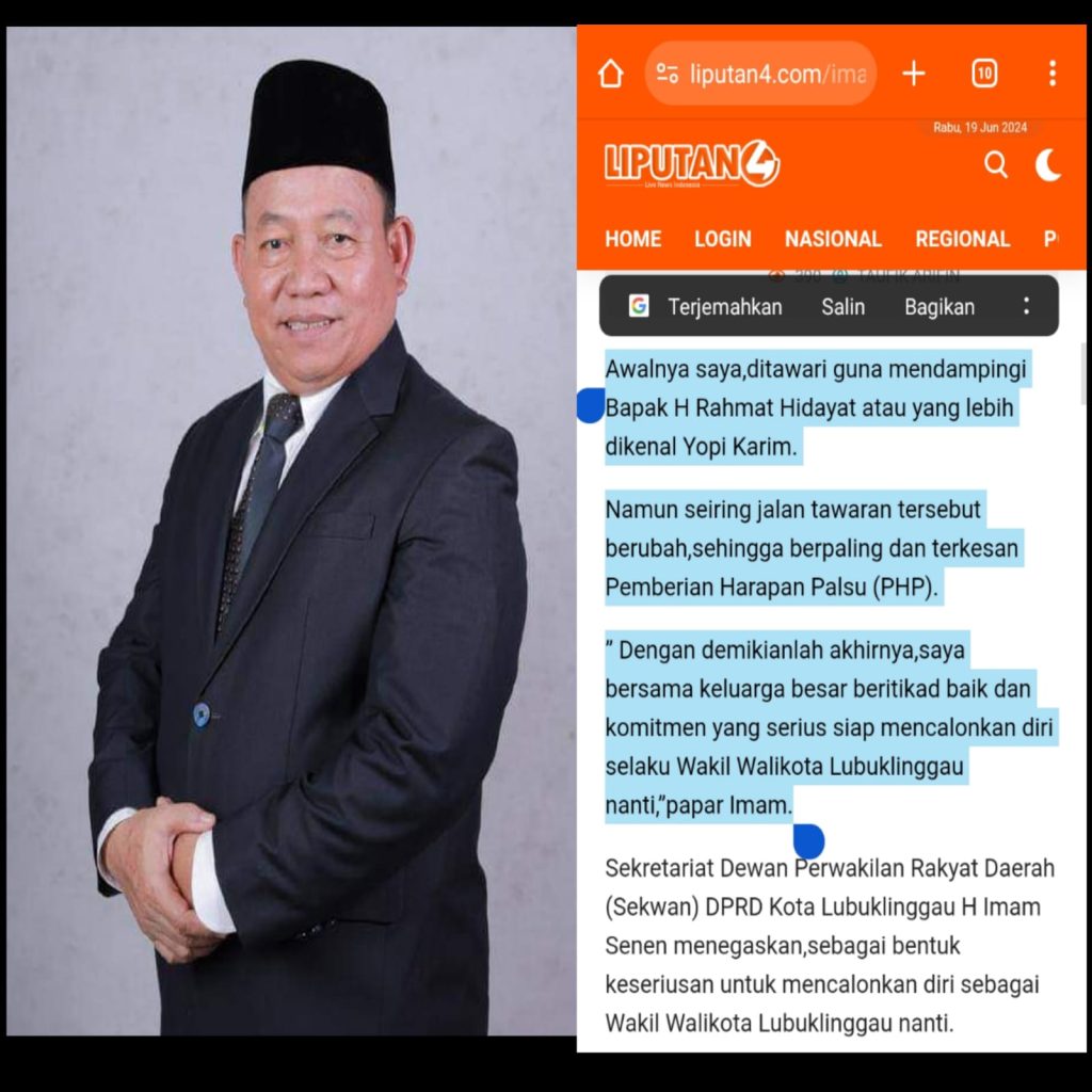 Iman Senen Bantah Terkait Pernyataan Di PHP Rachmat Hidayat Disalah Satu Media Online