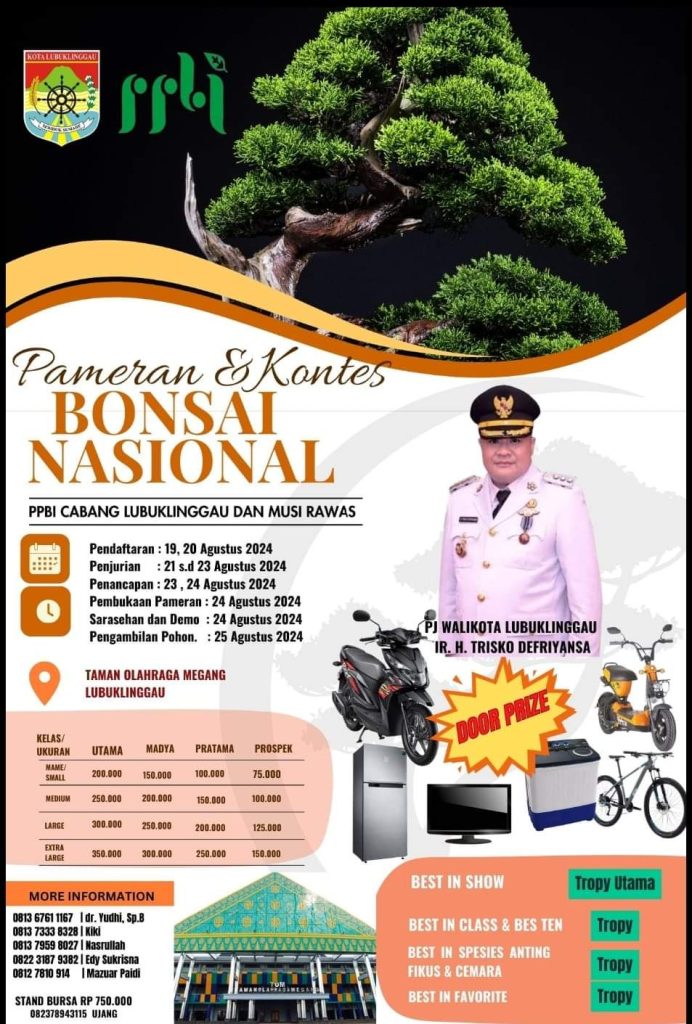 Bakal Hadir Lagi Pamnas Bonsai di Lubuk Linggau, Ini Jadwalnya